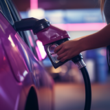 une personne remplit le réservoir de sa voiture avec du carburant